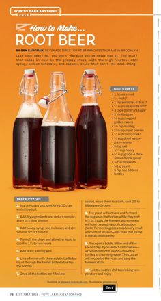 three bottles of root beer sitting next to each other in front of an orange background