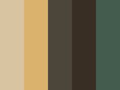 the color palette is brown and green