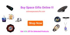 an advertisement for the online space gift shop