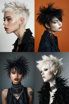 90s Spikey Hair, Short Spiky Haircuts For Women, Spiky Haircuts For Women, Short Spiky Hair, Short Hair Drawing, Spikey Short Hair, Razor Cuts, Spikey Hair, Spiky Hairstyles