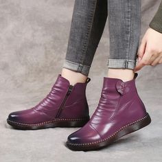 Carmen Women's Booties | Ultrasellershoes.com – Ultra Seller Shoes Stylish Footwear, Winter Leather Boots, Winter Fashion Boots, Fashionable Snow Boots, Winter Shoes For Women, Genuine Leather Boots, Winter Ankle Boots, Boots Women Fashion, Leather Boots Women