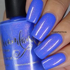 Blue Nail Polish, Blue Nail, Never Trust, Mani Pedi, Blue Nails, Nail Colors, Aurora, Acrylic Nails, Nail Designs