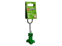 a green lego keychain with a bottle opener attached to it