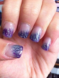 French Nails Manicure, French Manicure Glitter, Pink Sparkle Nails, Nails French Manicure, Box Nails, Art Nails Design, Nail Designs Easy Diy, Purple Ideas, Sparkle Nail Designs