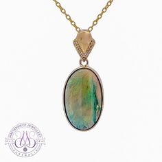 14kt Yellow Gold Black Opal 7.9ct and diamonds pendant - Masterpiece Jewellery Opal & Gems Sydney Australia | Online Shop | australian black opal jewelry Set Style, White Gold Jewelry, Yellow Gold Pendants, Black Opal