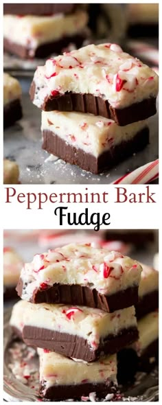 peppermint bark fudge is an easy and delicious treat