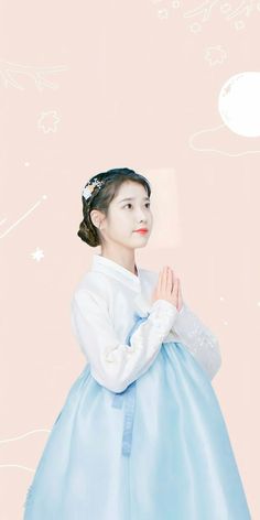 Iu Hanbok, Hanbok Photoshoot, Beautiful Hanbok, Asian Gowns, Iu Moon Lovers, Iu Pics, Hanbok Traditional, Clothes Korean Style, Blue Aesthetic Pastel