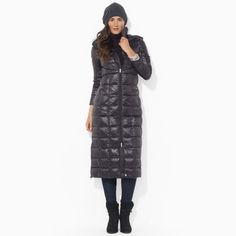 Ralph Lauren Packable Down Jacket Long Quilted Coat, Womens Quilted Jacket, Quilted Coat