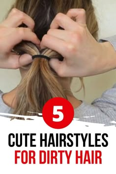 hairstyles for Dirty Hair Easy Messy Hairstyles, Smelly Hair, Easy Office Hairstyles, Easy Work Hairstyles, Easy Updos For Medium Hair, Easy Updos For Long Hair