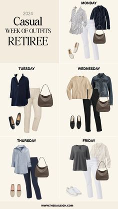 Classic Casual Outfits For Women Over 50, Casual Classic Outfits For Women, Outfits For Over 60 Women Casual, Casual Outfits Over 50, Must Have Wardrobe Essentials, Business Casual Women Outfits, Casual Outfit Ideas For Women, Clothes Capsule