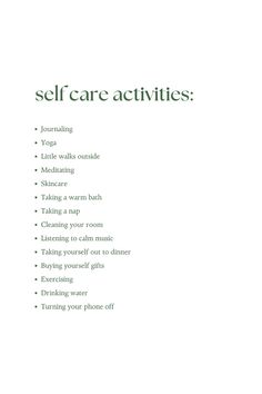 self care is so important. here are things you can do daily to show yourself some love. Ways Of Self Care, Gentle Self Care, Self Care Things To Do, Selfcare Activities, Sunday Selfcare, Selfcare Journal, Self Care List, Selfcare Quotes, Selfcare Ideas