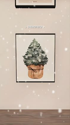 an image of a christmas tree in a pot