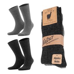 PRICES MAY VARY. Quality Alpaca Wool: Experience exceptional comfort with our high-quality alpaca socks, which are made from the finest Peruvian and Bolivian alpaca wool. The alpaca wool reveals a natural variety of colors, including warm brown tones, cool blue and elegant gray, which ensure a stylish look. Durable and Resilient: Thanks to their special yarn structure, these socks are extremely durable, and the colors retain their brilliance over a long time due to the natural dyeing. The extrao Alpaca Wool Socks, Alpaca Socks, Alpaca Farm, Thermal Socks, Natural Dyeing, Alpaca Fiber, Thick Socks, Socks For Men, Brown Tones