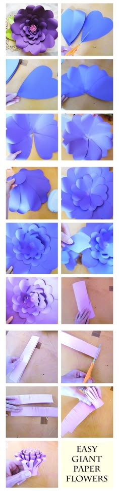 the steps to make paper flowers