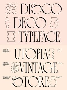 Disco Deco Font 1920 Graphic Design, 1920s Branding, Modern Art Deco Graphic Design, Disco Typography, Disco Font, Songbird Serenade, Artsy Fonts, Disco Logo, Art Deco Graphic Design