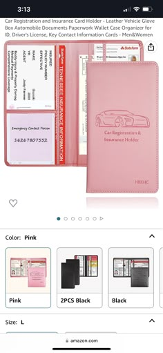 the pink passport case is open and ready to be used by someone who has purchased it