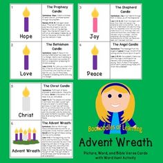 an activity for children to learn the names of candles