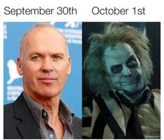 an image of a man with clown makeup on his face and another photo of the same person