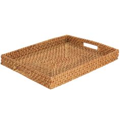 Bring your serving game to the next level with the Martha Stewart rattan serveware collection! This serving tray is constructed of 100% rattan material in a basket woven style. The lightweight design, raised sides, and integrated handles allow you to carry from place to place with ease. Serve up your favorite dishes in style with this large tray. Perfect for both indoor and outdoor serving and easy to clean, just wipe down with damp cloth once you're done. Item Dimensions: 16.00 x 13.00 x 1.75 I Outdoor Serving Tray, Rattan Material, Wicker Tray, Integrated Handles, Basket Woven, Large Tray, Easy Entertaining, Dining Table Top, Weave Style