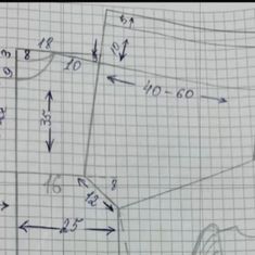 the drawing shows how to draw an area with lines and numbers on it, as well as arrows pointing in different directions