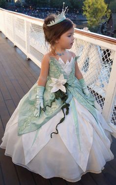 Disney Princess Dresses For Kids, Princess Tiana Dress, Disney Princess Dress, Tiana Dress, Made Costume, Kids Room Curtains, Disney Costume, Princesa Tiana, Costume Disney