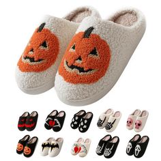 Step into the festive spirit with BERANMEY Cute Halloween Slippers for Women, featuring adorable pumpkin and bat prints that add a quirky and fun touch to your indoor footwear collection. Crafted from soft and plush materials, these slippers provide the ultimate comfort and warmth, making them perfect for keeping your feet cozy during the chilly season. Designed with a non-slip flat sole, these slippers ensure safe and secure footing on various surfaces, making them ideal for lounging at home. T Halloween Slippers, Slide Slippers, Slippers For Women, Slip On Pumps, Halloween Festival, Halloween Celebration, Footwear Collection, Womens Slides, Quirky Gifts