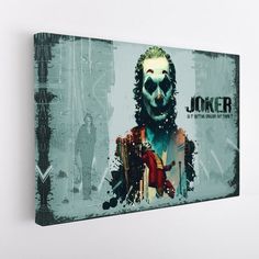 Joker Wall Art Joker Canvas Art, Movie Wall Decor, Joker Canvas, Movie Wall, Joker Is, Heath Ledger, Frame Wall Art, Frame Wall, Floating Frame