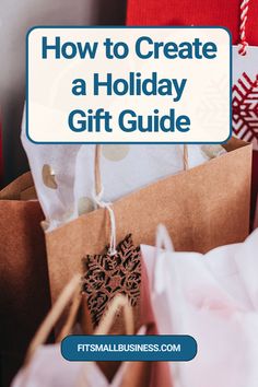 Boost your holiday sales with a strategically crafted gift guide! Learn how to create a curated list that resonates with your audience and highlights your best products. From choosing the right gifts to promoting it effectively, this guide will help you drive traffic and increase conversions during the holiday season.

#smallbusiness #marketing Cross Selling, Customer Insight, Gift Bundles, Email Campaign, Holiday Sales, Holiday Gift Guide, A Holiday