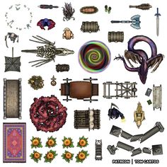 an assortment of different objects are shown in this image