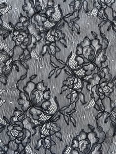 "Width 11.5\" Color Black Listing is for one 11\" (inch) remnant piece" Black Stretch Lace Fabric, Black Lace Fabric, Winter Nature, Lace Print, Lace Patterns, Patterns In Nature, Art Portfolio, Lace Fabric, Black Lace