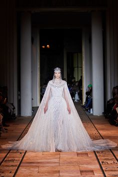 Zuhair Murad Bridal, White Gown, Silk Tulle, Couture Mode