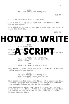 the text how to write ascript in black and white