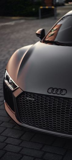 the front end of an audi sports car