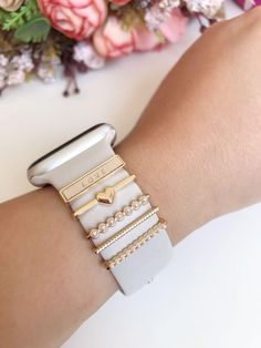 Heart Apple Watch band charm, Gold Watch band accessories, Gift For Mom, Apple Watch accessories, Watch band jewelry, Fitbit, Diamond  watch Apple Watch Bands Charms, Trendy Watch Band As Gift, Trendy Watch Bands As Gift, Trendy Gift Watch Bands, Gold Apple Watch Band With Extender As Gift, Trendy Gold Apple Watch Band For Everyday, Girly Apple Watch, Apple Watch Band Charms, Apple Watch Charms