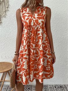 Lasaky - Soft and Cozy Wrap Dress for Women Boho Sleeveless Dress, Mode Prints, Look Boho Chic, Afrikaanse Mode, Cotton Blends Dress, Pleated Mini Dress, Floral Fashion, Printed Mini Dress, Types Of Skirts