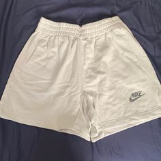 Nike Shorts (Brand New) Never Worn White Beige Color White Leisure Shorts, Nike Summer Shorts, Nike Shorts For Spring, Casual Nike Shorts For Summer, Casual White Shorts For Leisure, Nike Short Leg Bottoms For Summer, Nike Casual White Bottoms, Summer Nike Shorts, White Leisure Shorts With Built-in Liner