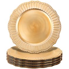 PRICES MAY VARY. 12 PCS round charger plates in soft gold. Size: 13" W x 0.5" H. The beaded trim added a nice touch of glam, and suitable for bridal cocktails, wedding, Thanksgiving, Christmas, New Year parties. Hand wash recommend. All these round charger plates are made of high quality plastic polypropylene material, thick and reusable. Please note that this is not designed for direct food touch. Easy care and reusable beaded charger plates, the smooth overall finish on surface make it look go Wooden Chargers, Table Chargers, Gold Charger Plate, Gold Chargers, Christmas Dinner Table, Dinner Table Setting, White Dinnerware, Burlap Table Runners, Thanksgiving Table Settings