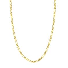 14K Yellow Gold Male and Female 20" 4.75mm Concave Figaro Chain Necklace with 120 Gauge and Lobster Lock. A modern classic thats as sturdy as it is bold, this 14K Gold Male and Female 4.75mm Concave Figaro Chain Necklace with 120 Gauge and Lobster Lock features alternating links of two varying sizes to create a look that works with every wardrobe choice. This durable chain is available in yellow gold or white gold and comes in multitude of various chain lengths and sizes. With a lobster lock, th Figaro Chain Necklace, Anchor Chain, Baby Jewelry, Figaro Chains, Figaro Chain, Male And Female, Gold Chain Necklace, Chains For Men, Chain Link Necklace