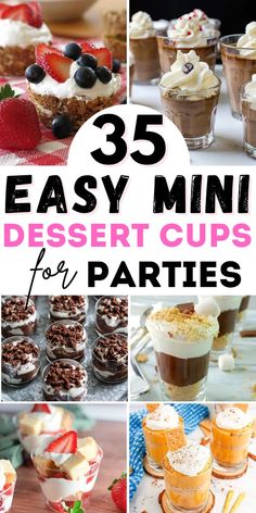 25 easy mini dessert cups for parties