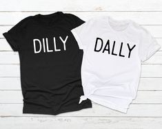 Excited to share the latest addition to my #etsy shop: Husband and Wife Shirts, Matching Anniversary Shirts, Mom and Dad Shirt, Dilly Dally, Matching Shirts, Couples Shirt, Honeymoon Shirts https://etsy.me/34hM0r3  #couples #anniversary Husband And Wife Shirts, Anniversary Shirts, Wife Shirts, Dilly Dally, Honeymoon Shirts, Anniversary Shirt, Couples Anniversary, Husband And Wife, Couple Shirts