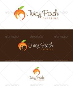 juicy peach catering logo - food logo templates