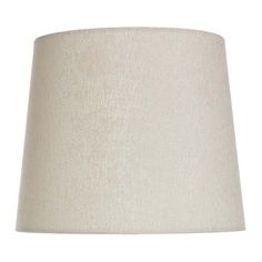 a white lamp shade on a white background