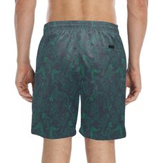 Men Swim Trunks - the perfect beach buddy for any self-respecting water lover! These mid-length shorts are designed for maximum style and comfort, whether you're catching some waves, lounging in the sun, or playing beach volleyball. With front and back pockets, you'll have plenty of space for your sunscreen, phone, and other essentials, while the mesh lining and drawstring ensure a snug and secure fit.FEATURES:- Type: 100% Polyester, for men, casual shorts, All-Over Printing.- Designed for fashi Casual Moisture-wicking Shorts For Beach Season, Outdoor Beachwear Shorts, Outdoor Vacation Shorts, Vacation Outdoor Shorts, Summer Beach Athletic Shorts In Green, Casual Vacation Shorts For Outdoor, Green Athletic Shorts For Beach Season Vacation, Green Athletic Shorts For Beach, Green Moisture-wicking Shorts For Vacation