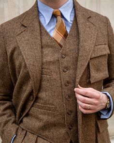 Cathcart has finally done it. Clark Gable's legendary suit from It Happened One Night (1934) has been faithfully recreated. Coming in 100% Walnut Shetland wool milled by Abraham Moon in Yorkshire, Cathcart presents the latest addition to its revered roster of tailoring. This two button jacket features all the details which made the original so coveted, including bellows chest and hip pockets, back yoke with gathers and wide notch lapels. Fit is based on the King Cole Jacket. Pair it with the mat It Happened One Night, Denim Polo, King Cole, Shetland Wool, Button Jacket, Bellows, One Night, Jacket Buttons, Clothes Collection