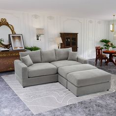 With the 2 ottomans come with love seat sofa, you can DIY freely with this living room set. Besides used as a regular loveseat couch with 2 ottomans, you can also turn it into a large lounger couch or L-shaped sofa couch with chaise lounge, or a 3-seater couch by placing the ottomans in the middle. Wade Logan® Color: Gray | Wade Logan® Blossie 82.68"W Corduroy Sofa Lounger, LAF, RAF Sectional w / 2 Ottomans 59.0 H x 31.5 W x 12.6 D in / brownCorduroy in Gray | 32.28" H X 82.68" W X 55.51" D | Wa 2 Seater Couch, Chaise Sleeper, Sofa Lounger, Love Seat Sofa, Corduroy Sofa, Loveseat Couch, Couch With Chaise, Couch With Ottoman, Plush Design