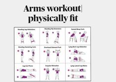 an instruction manual for the arms workout