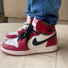 Excellent Condition Air Jordan 1 Chicago Lost And Found 6.5 Y. Fits 7 Women Perfect. Worn About 3 Times. Air Jordan 1 Chicago, Nike Shoes Air, Shoes Air, Lost And Found, Air Jordan 1 High, Jordan 1 High, Kids Nike, Air Jordan 1, Christmas List