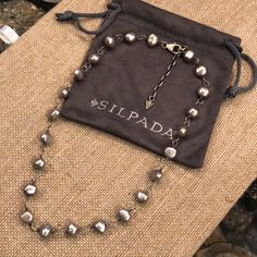 What A Classic Piece! Gray Pearl And Sterling Silver Necklace With Lobster Clasp. Brand New Never Worn Condition Gray Pearl Necklace, Grey Pearl Necklace, Pewter Jewelry, Silpada Jewelry, Soft Summer, Pearl Grey, Sterling Silver Necklace, Sterling Silver Necklaces, Womens Jewelry Necklace