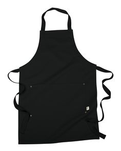 a black apron on a white background