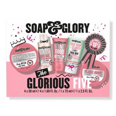 The Glorious Five Bath Gift Set - Soap & Glory | Ulta Beauty Yuzu Fruit, Vitamin C Face Wash, Soap Glory, Face Soap, Bath Gift Set, Soap And Glory, Bath Gift, Plumping Lip Gloss, Skincare Gift Set